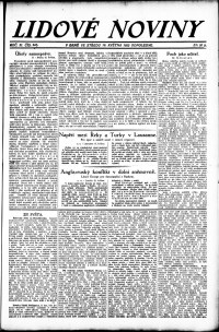 Lidov noviny z 16.5.1923, edice 2, strana 1