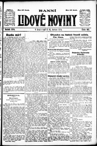 Lidov noviny z 16.6.1918, edice 1, strana 1