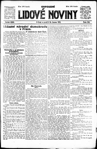 Lidov noviny z 16.6.1919, edice 2, strana 1