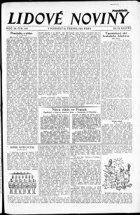 Lidov noviny z 16.6.1924, edice 1, strana 1
