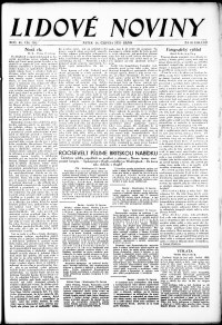 Lidov noviny z 16.6.1933, edice 1, strana 1