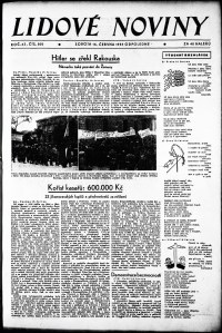Lidov noviny z 16.6.1934, edice 3, strana 1