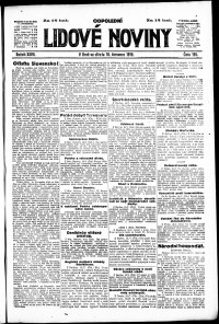 Lidov noviny z 16.7.1919, edice 2, strana 1