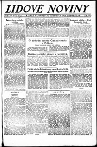 Lidov noviny z 16.7.1921, edice 1, strana 1