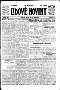 Lidov noviny z 16.8.1917, edice 1, strana 1
