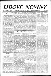 Lidov noviny z 16.8.1920, edice 2, strana 1