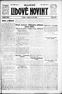 Lidov noviny z 16.9.1919, edice 1, strana 1