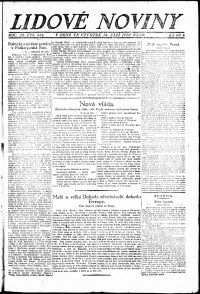 Lidov noviny z 16.9.1920, edice 1, strana 1