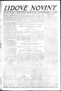 Lidov noviny z 16.9.1920, edice 2, strana 1