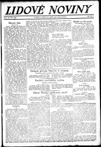 Lidov noviny z 16.9.1921, edice 2, strana 1