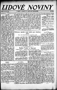 Lidov noviny z 16.9.1922, edice 2, strana 1
