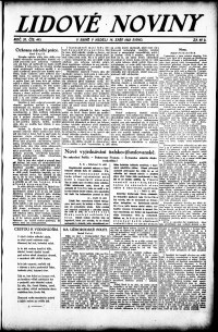Lidov noviny z 16.9.1923, edice 1, strana 1
