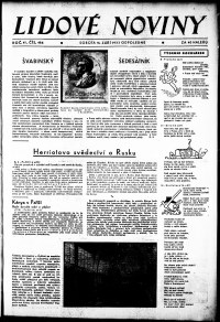 Lidov noviny z 16.9.1933, edice 2, strana 1