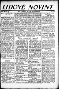 Lidov noviny z 16.10.1922, edice 2, strana 1