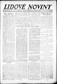 Lidov noviny z 16.11.1921, edice 2, strana 1