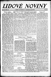 Lidov noviny z 16.11.1922, edice 1, strana 1