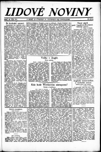 Lidov noviny z 16.11.1922, edice 2, strana 1