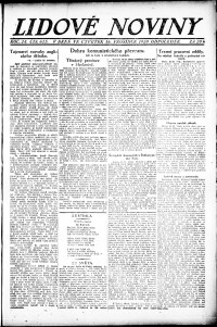 Lidov noviny z 16.12.1920, edice 2, strana 1