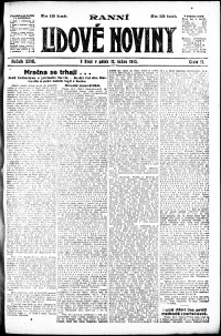 Lidov noviny z 17.1.1919, edice 1, strana 1