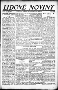 Lidov noviny z 17.1.1920, edice 1, strana 1