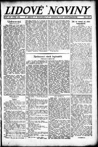 Lidov noviny z 17.1.1921, edice 2, strana 1