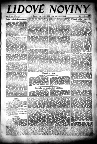 Lidov noviny z 17.1.1924, edice 1, strana 1