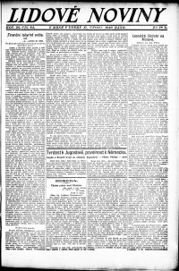 Lidov noviny z 17.2.1920, edice 1, strana 1