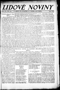 Lidov noviny z 17.2.1921, edice 1, strana 1