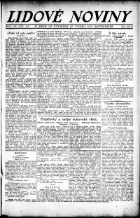 Lidov noviny z 17.2.1921, edice 3, strana 1