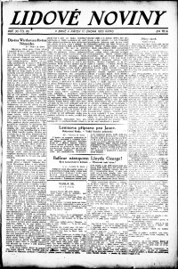 Lidov noviny z 17.2.1922, edice 1, strana 1