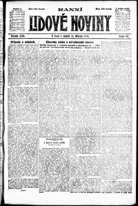 Lidov noviny z 17.3.1918, edice 1, strana 1