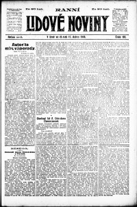 Lidov noviny z 17.4.1919, edice 1, strana 1