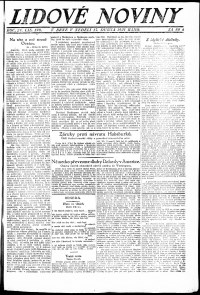 Lidov noviny z 17.4.1921, edice 1, strana 1