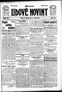 Lidov noviny z 17.5.1917, edice 1, strana 1