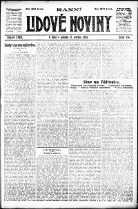 Lidov noviny z 17.5.1919, edice 1, strana 1