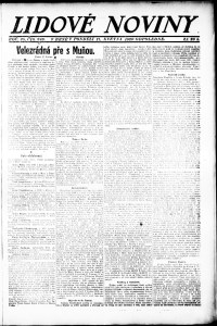 Lidov noviny z 17.5.1920, edice 2, strana 1