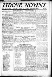 Lidov noviny z 17.5.1921, edice 1, strana 1