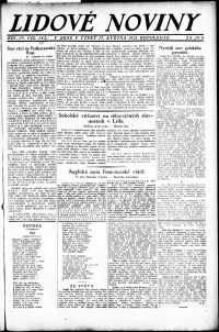 Lidov noviny z 17.5.1921, edice 2, strana 1