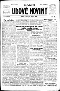 Lidov noviny z 17.6.1919, edice 2, strana 1