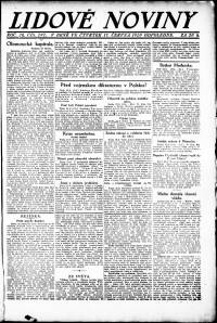 Lidov noviny z 17.6.1920, edice 2, strana 1