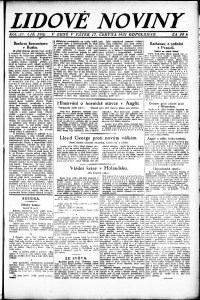 Lidov noviny z 17.6.1921, edice 2, strana 1