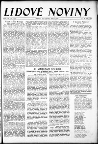 Lidov noviny z 17.6.1933, edice 1, strana 1