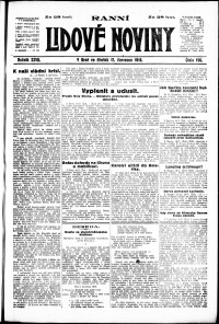 Lidov noviny z 17.7.1919, edice 1, strana 1