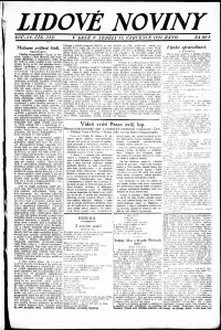 Lidov noviny z 17.7.1921, edice 1, strana 1