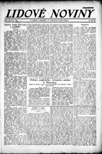 Lidov noviny z 17.7.1922, edice 1, strana 1