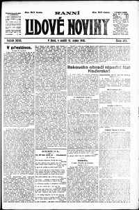 Lidov noviny z 17.8.1919, edice 1, strana 1