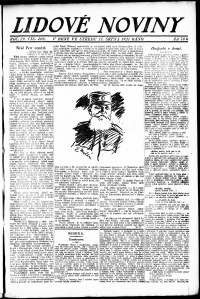 Lidov noviny z 17.8.1921, edice 1, strana 1