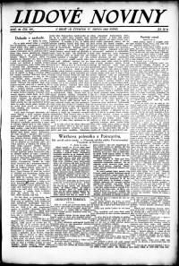 Lidov noviny z 17.8.1922, edice 1, strana 1