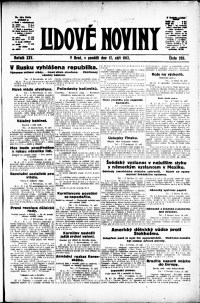 Lidov noviny z 17.9.1917, edice 1, strana 1