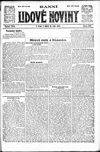 Lidov noviny z 17.9.1918, edice 1, strana 1